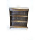 20th Century oak open bookcase