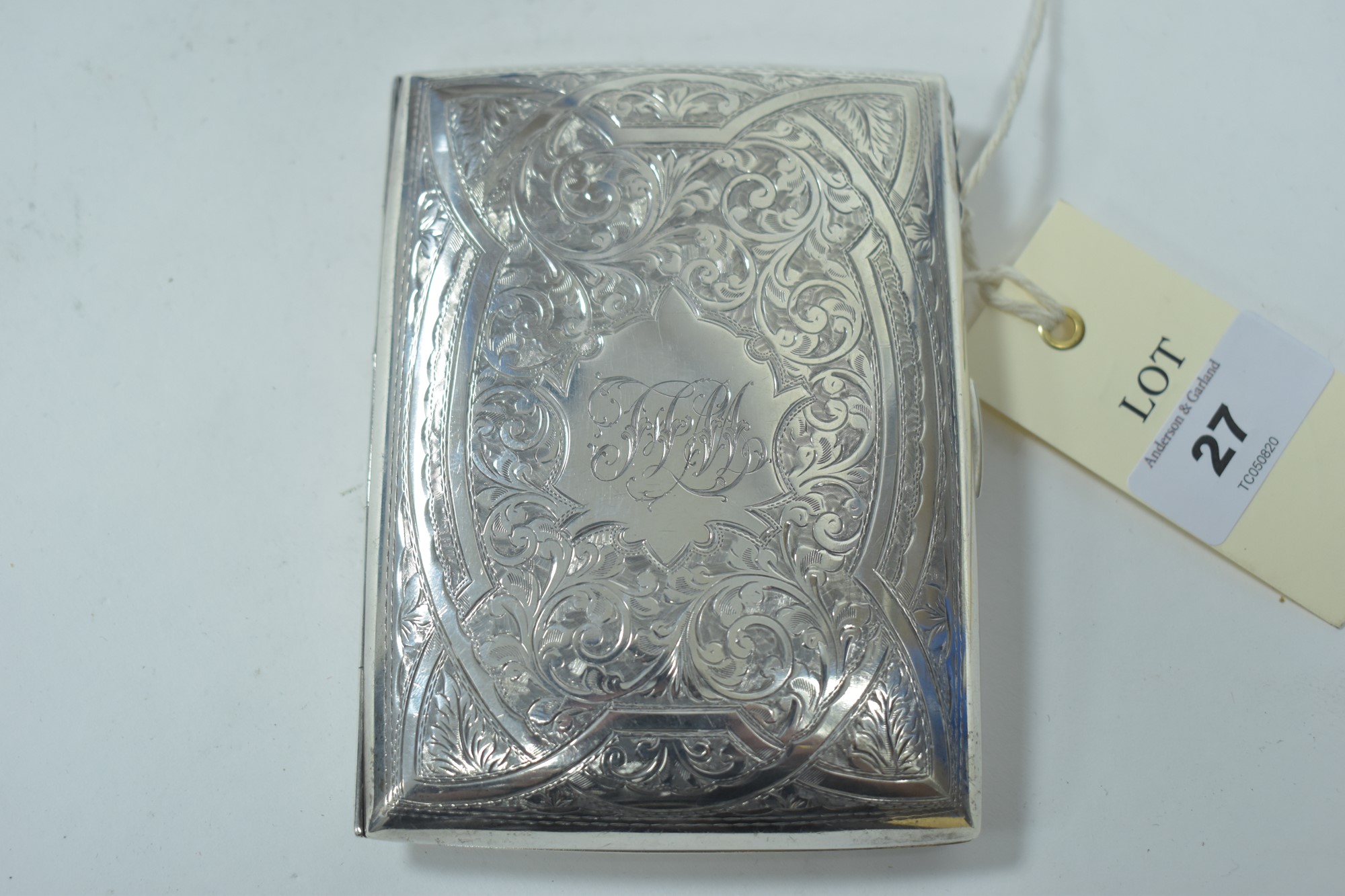 Silver cigarette case