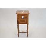 French walnut bedside cabinet