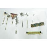 Tie pins and brooches