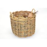 Rattan log basket