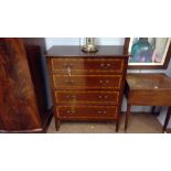 Edwardian style mahogany chest of drawer