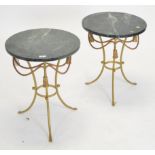 Pair of 20th Cenutry marble topped tables