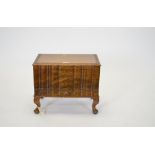 Oak and walnut sewing box