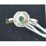 Emerald and diamond ring