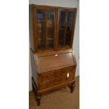 Oak bureau bookcase