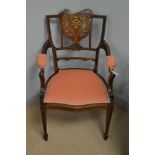 Edwardian inlaid chair