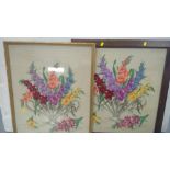 Two needlework tapestries