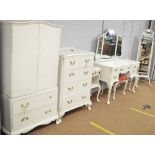 20th Century white painted bedroom suite