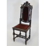 Victorian oak chair