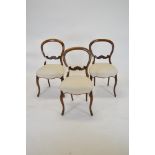 Group of three mahogany chairs