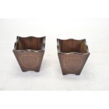 Pair of mahogany planters