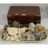 Writing box and crystals