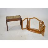 Early 20th Century commode stool and mirror
