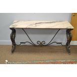 Marble topped console table
