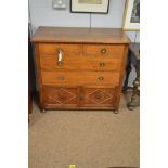 Oak Arts and Crafts style chest of drawers