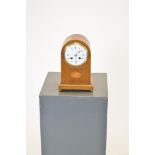 Edwardian oak mantel clock