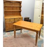 20th Century pine table and dresser