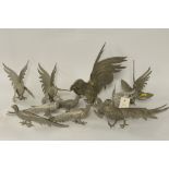 Metal bird ornaments