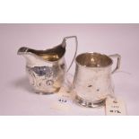 Silver jug and mug