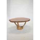 20th Century pollard oak coffee table