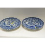 Blue and white plates