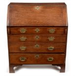 A George III oak bureau