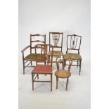 Group of five chairs