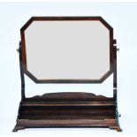 A Georgian style mahogany swing framed toilet mirror