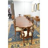 Reproduction dining table and ten chairs