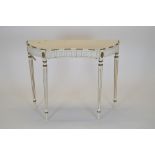 White painted console table