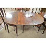 George III D-end dining table