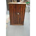 20th Century pine wine cupboard / W&T Avery weighing scales