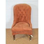 Victorian button back nursing chair