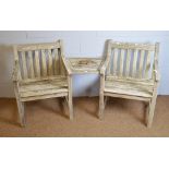 teak garden companion set and garden seat