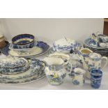 Mixed blue and white china