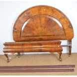 A flame mahogany bed, c 1900