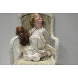 Armand Marseille doll and chair