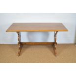 20th Century oak refectory style table
