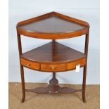 19th Century mahogany corner washstand