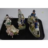 Meissen and Staffordshire figures