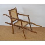 Folding Bergere chair with carrying handles
