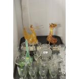 Art Deco Wade Figurines, glassware and Masonic medals
