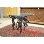 After Auguste Moreau bronzed coffee table