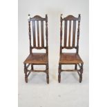 Oak high back chairs