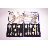 A selection of silver teaspoons