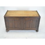 1920s' cupboard base / Corner cabinet / Pair of oak chairs