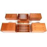 Teak floating wall units