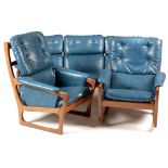 Folke Ohlsson for Gimson & Slater teak sofa, armchair and rocking chair