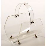 A French Lucite magazine holder.